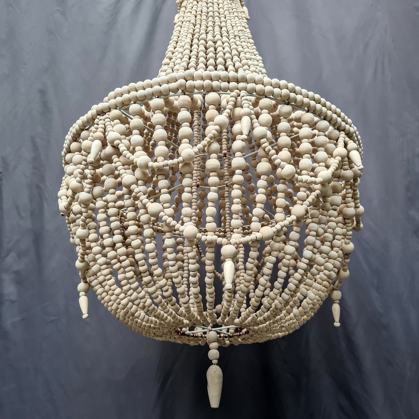 Wood beads lampshade 60x90, bohemian lampshade, bohemian chandelier, beaded lampshade, beaded chandelier, pendant lampshade, wood lamp