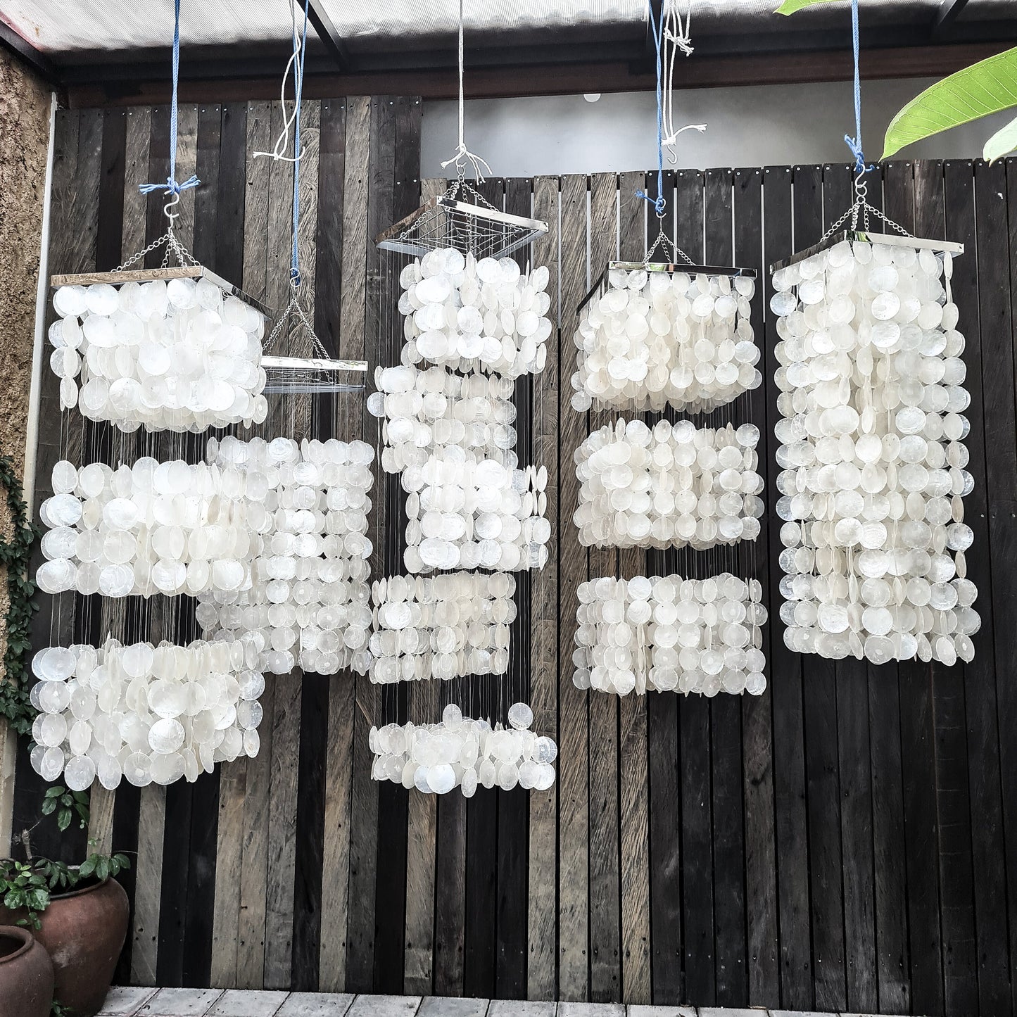 Sea shell chandelier minimal style, shell lampshade, singing chandelier, square lamp square chandelier pendant lampshade