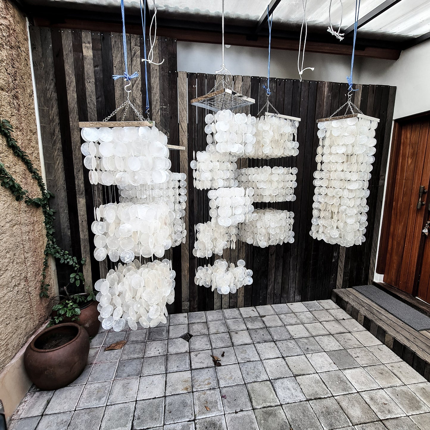 Sea shell chandelier minimal style, shell lampshade, singing chandelier, square lamp square chandelier pendant lampshade