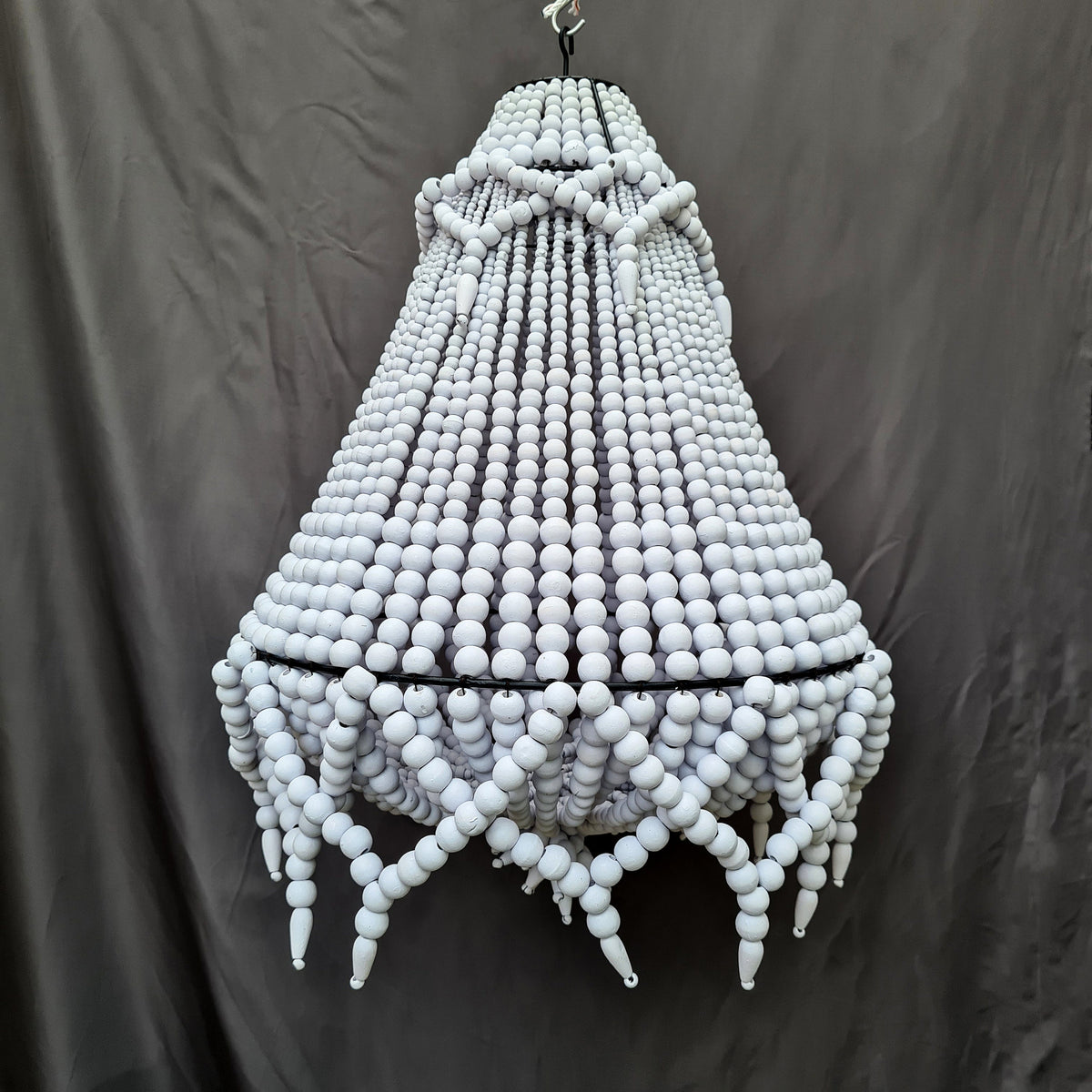 Beaded chandelier beads lampshade beaded lampshade boho lampshade pendant lamp wooden beads wooden lampshade