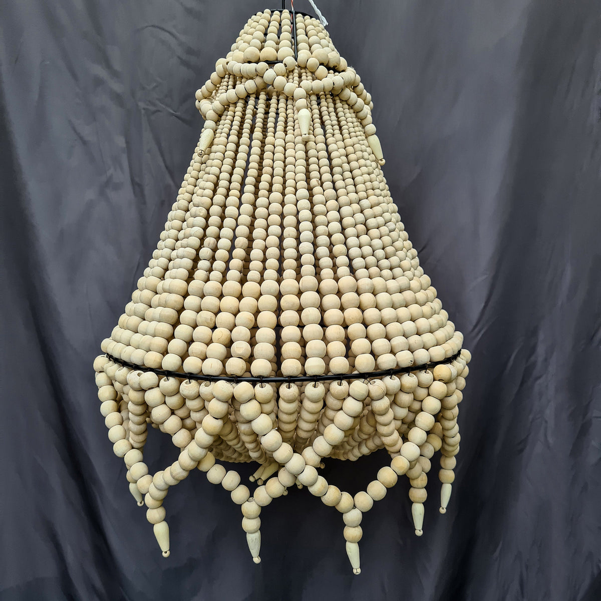 Beaded chandelier beads lampshade beaded lampshade boho lampshade pendant lamp wooden beads wooden lampshade