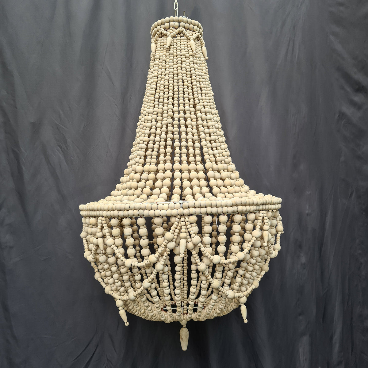 Beaded chandelier wooden lampshade beaded boho lamp bohemian style pendant lampshade wood beads decor