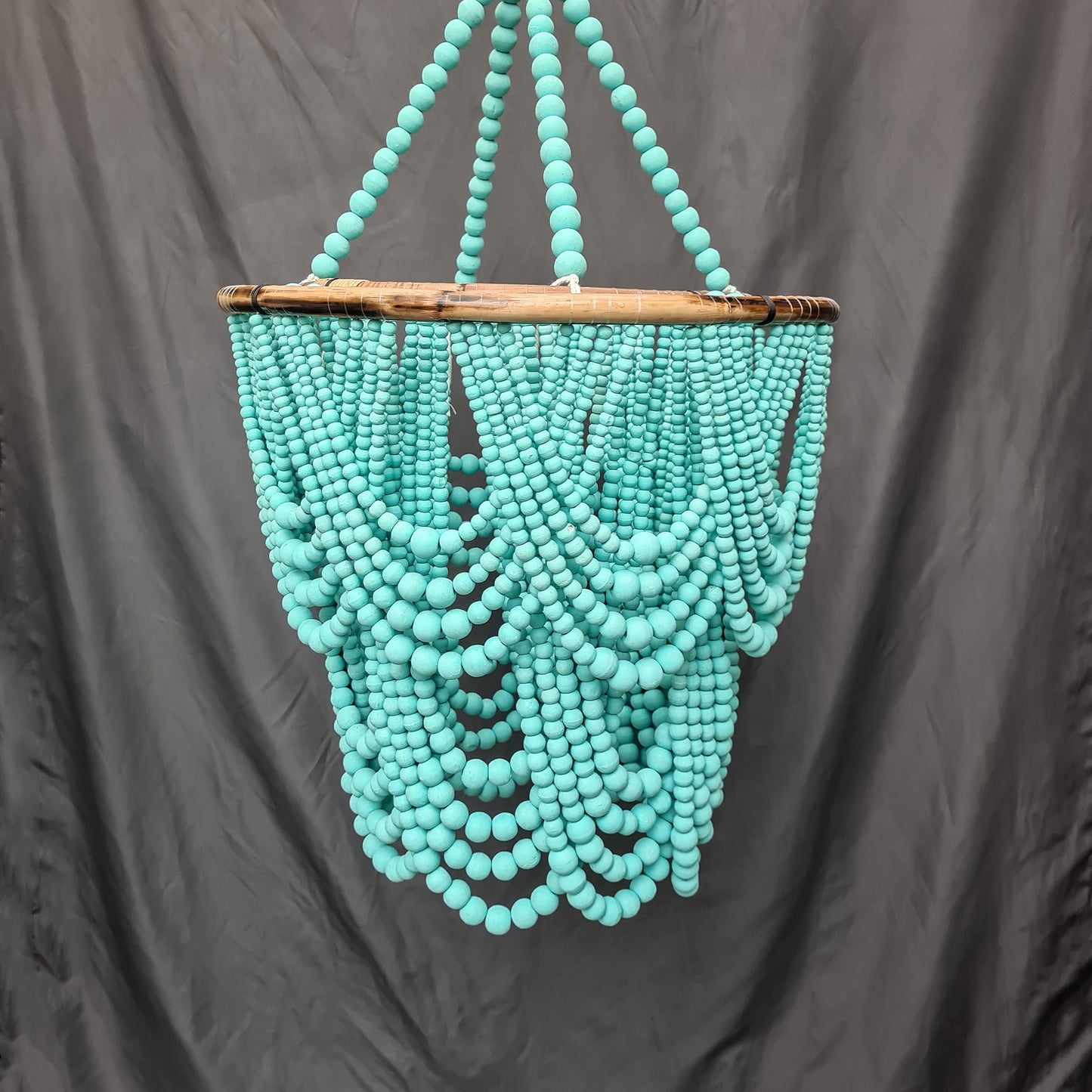 Beaded lampshade, wooden lampshade, pendant lampshade, beads lampshade, beaded chandelier, wooden chandelier, wooden lamp, pendant lamp