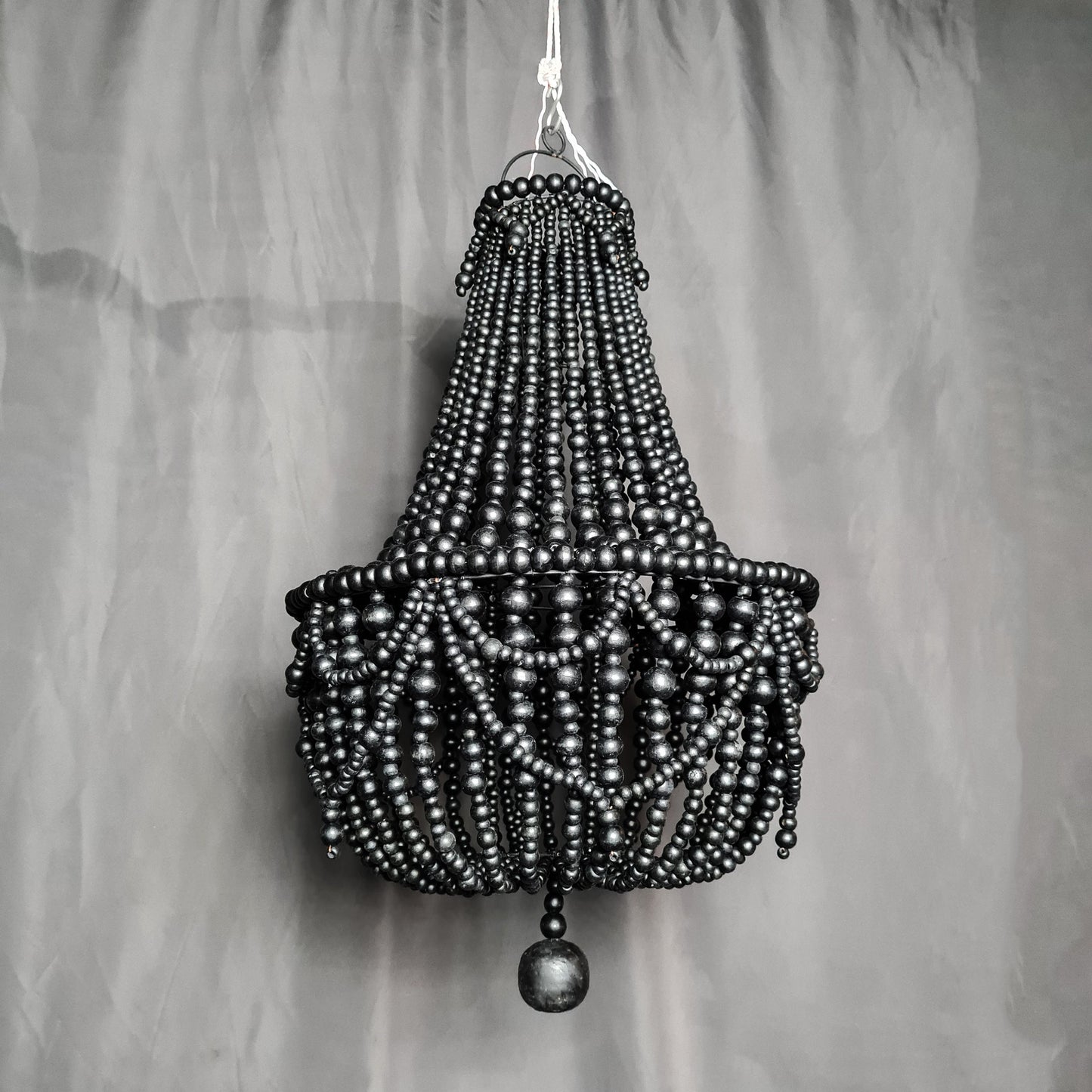 Beaded chandelier 40x60 wooden beads lampshade wood chandelier behemian lamp shade pendant lamp lighting
