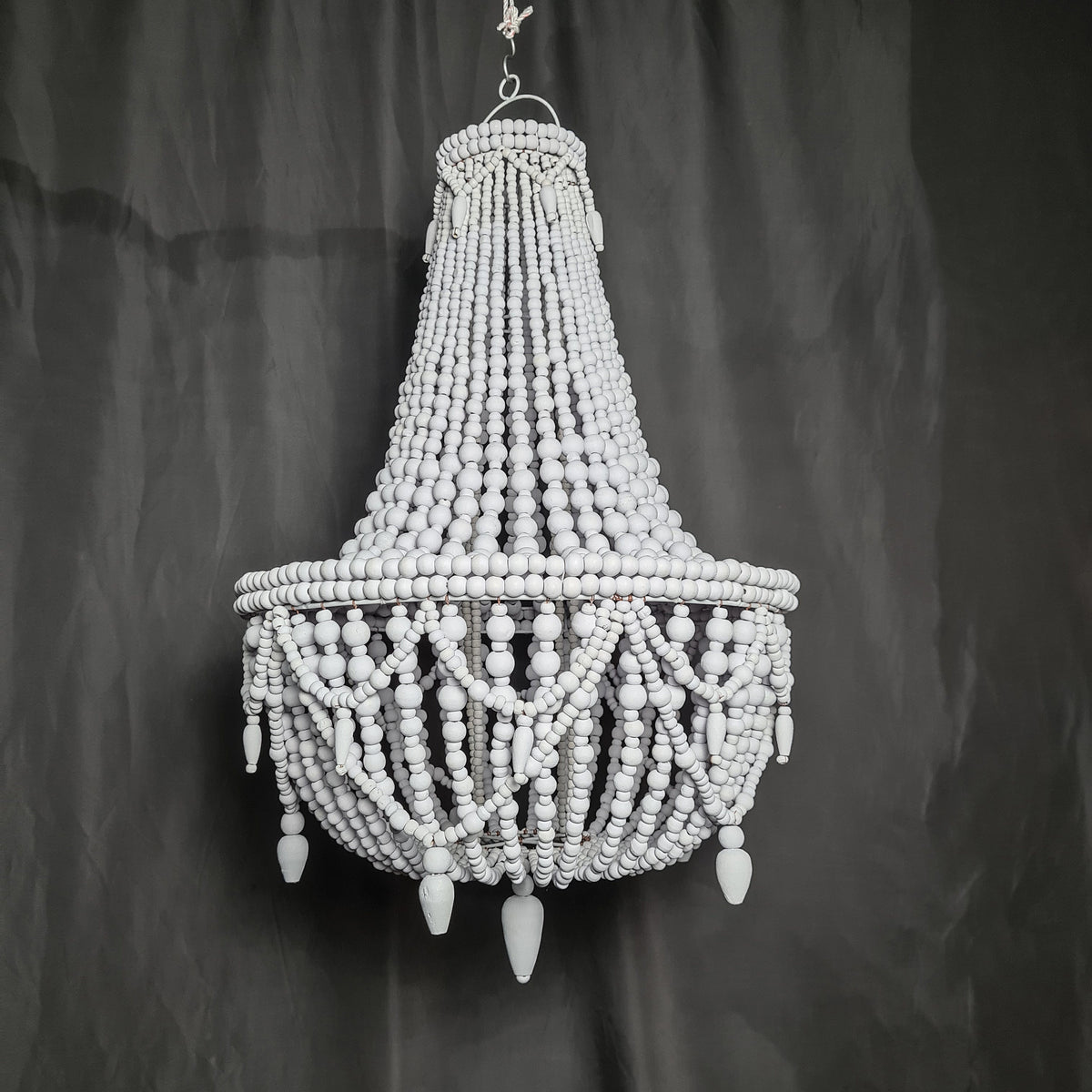 Beaded chandelier 50x70 wooden lamp shade bohemian lampshade beads chandelier lighting loft pendant lamp