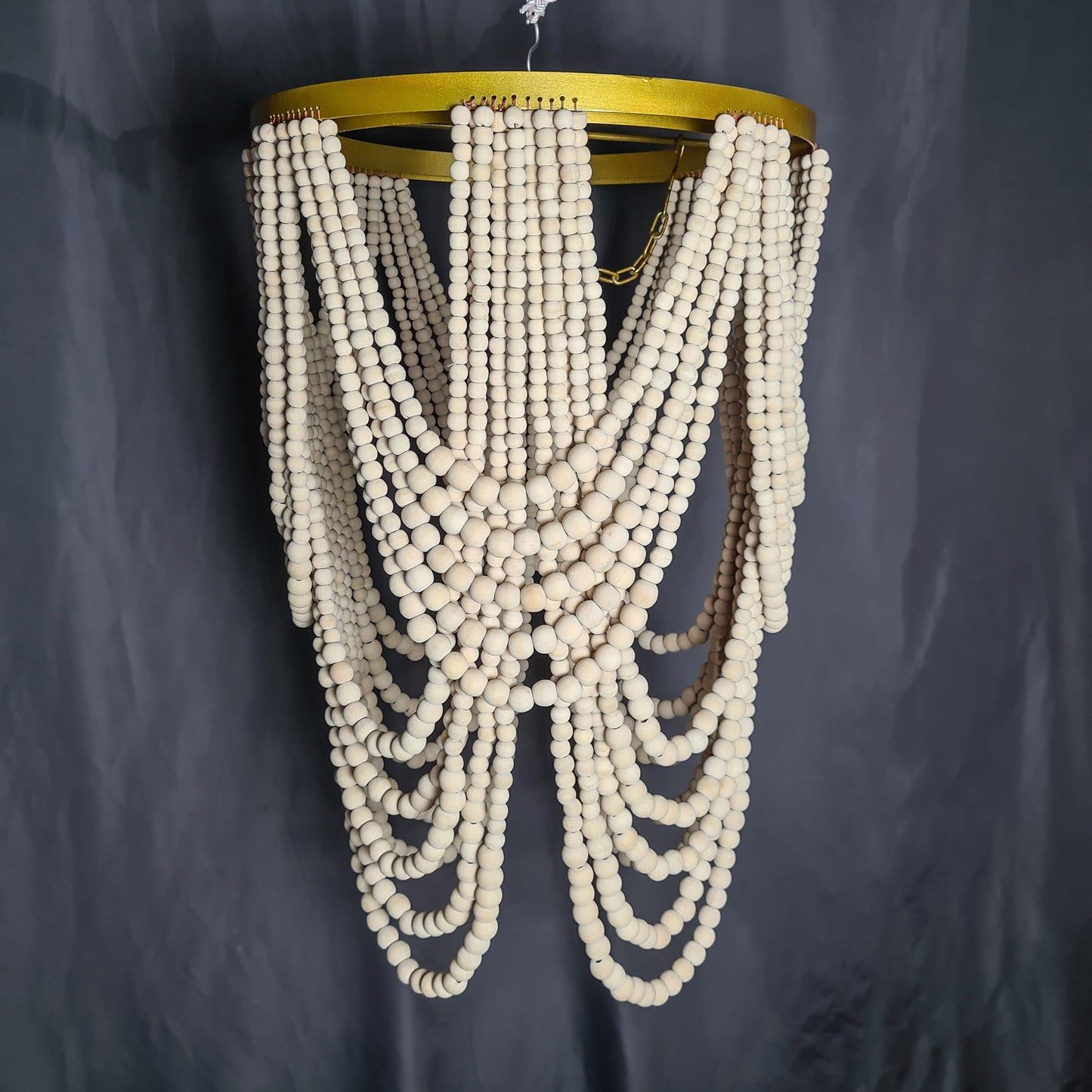 Beaded chandelier wooden lamp shade beads chandelier lampshade bohemian pendant lampshade wooden lamp