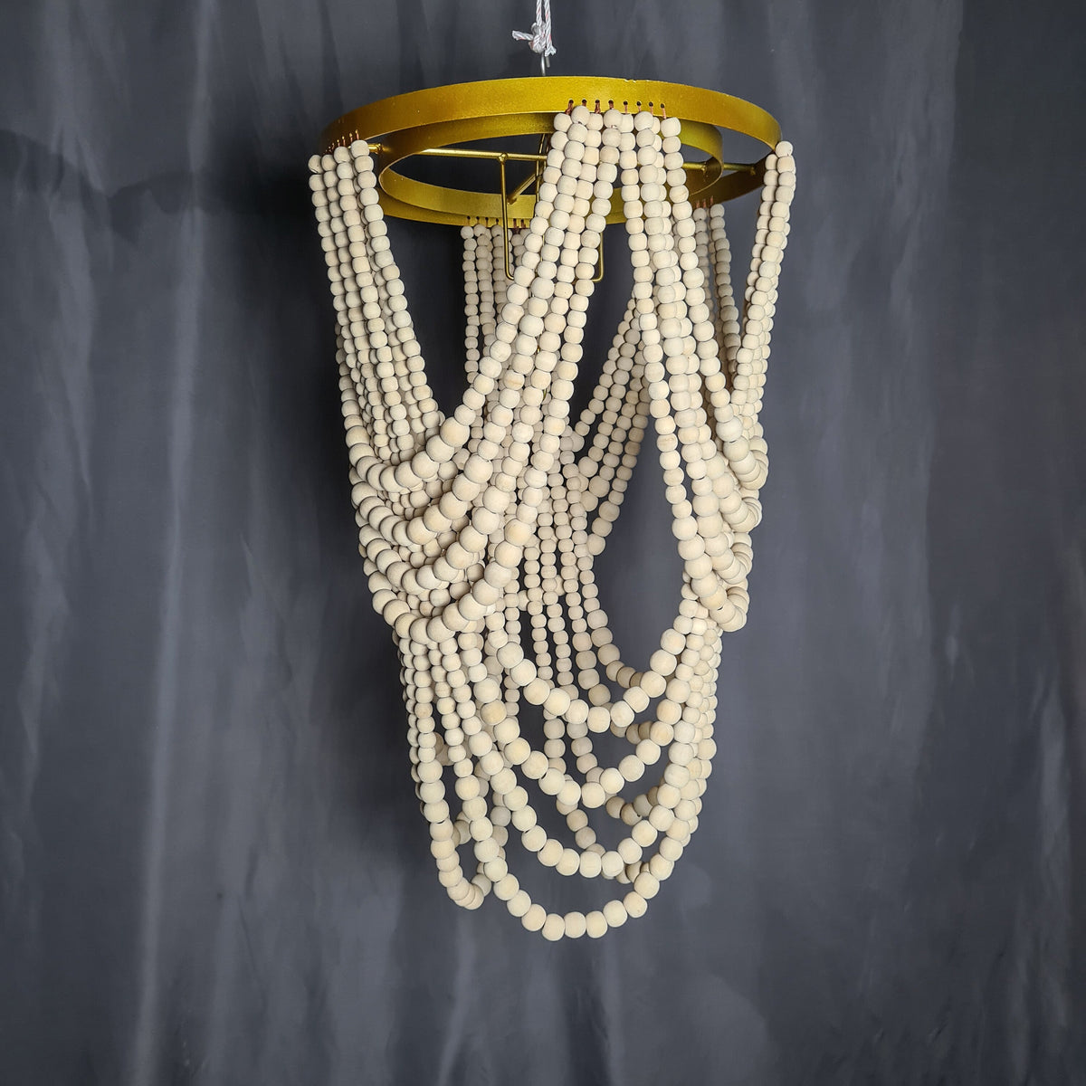 Beaded chandelier wooden lamp shade beads chandelier lampshade bohemian pendant lampshade wooden lamp