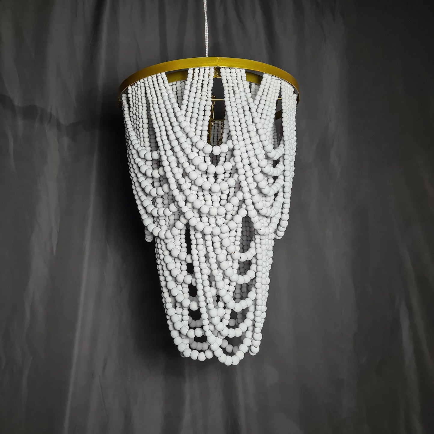 Beads chandelier pendant beaded lampshade wooden lamp shade bohemian chandelier wood beads lamp boho lampshade