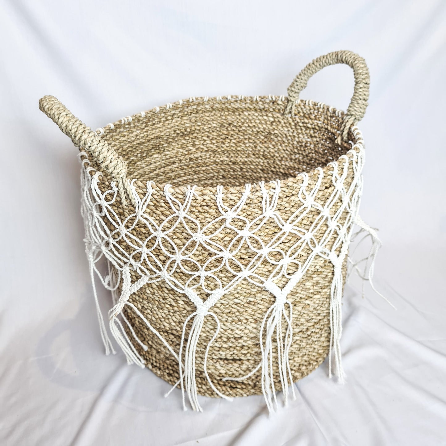 Laundry baskets set 3 wicker basket eco natural basket woven seagrass boxes boho bohemian home basket