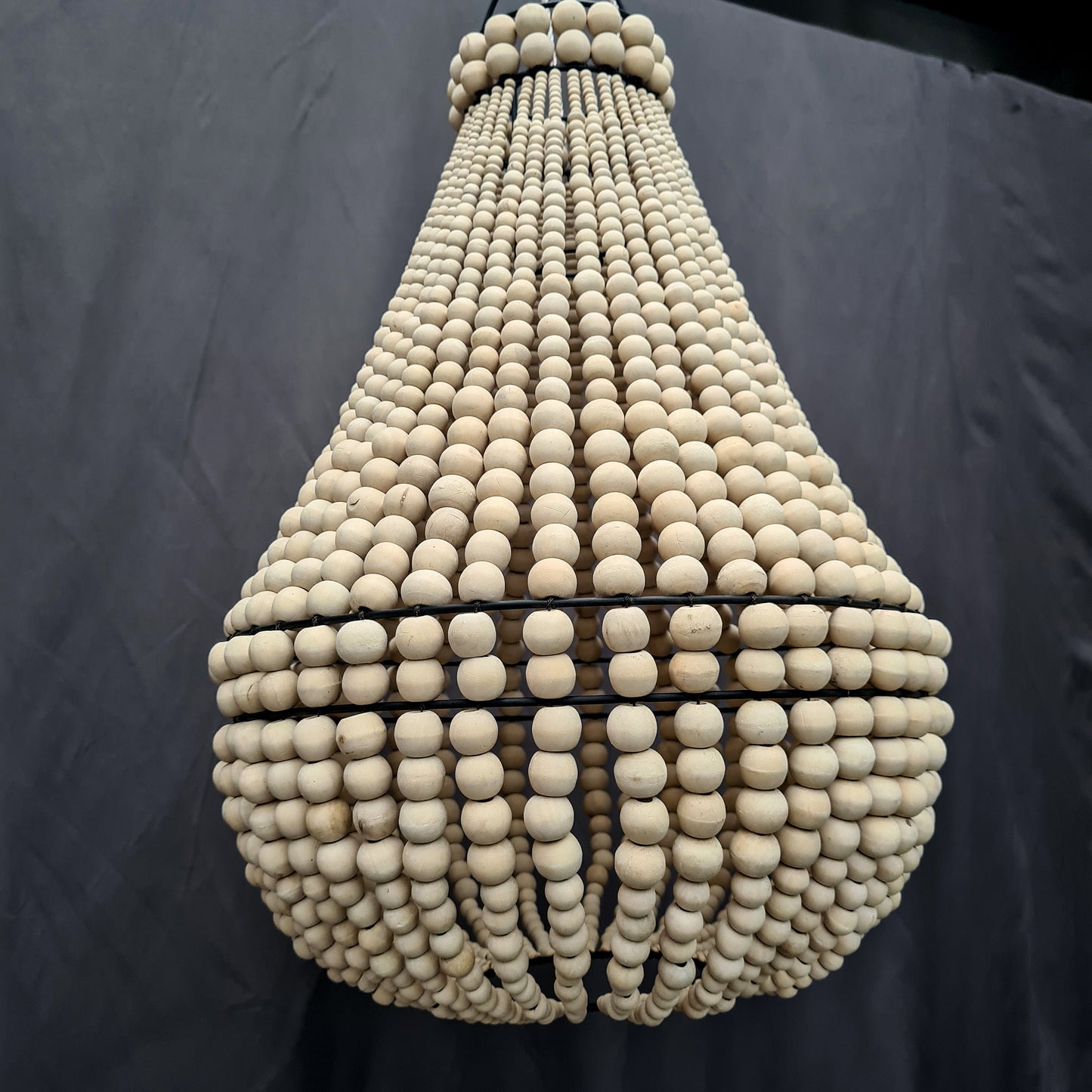 Beaded lampshade 40x60, pear lampshade, wooden beads lampshade, pear chandelier, wooden chandelier, beaded chandelier, pendant lamp shade