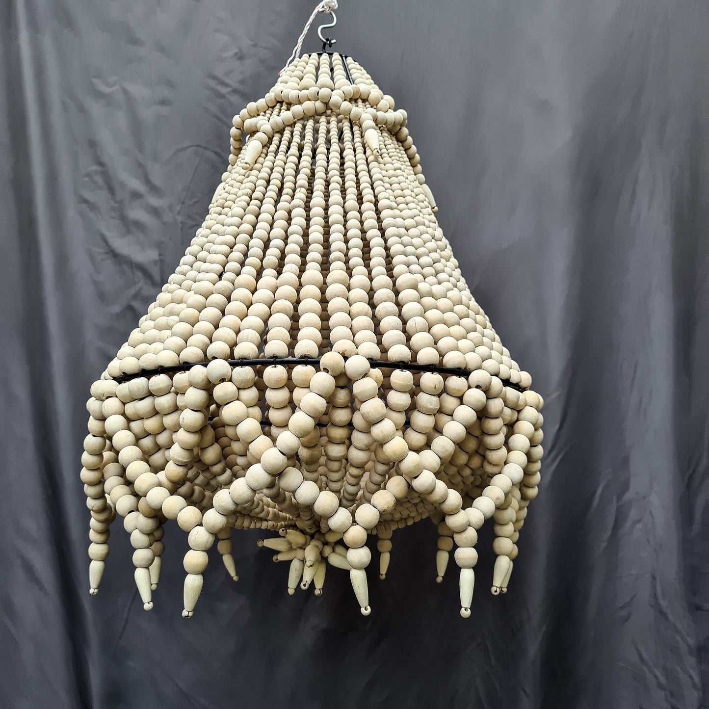 Wood beads lampshade 50x70, wooden lampshade, wood pendant lampshade, beaded lampshade, beads chandelier, wood chandelier, beaded chandelier