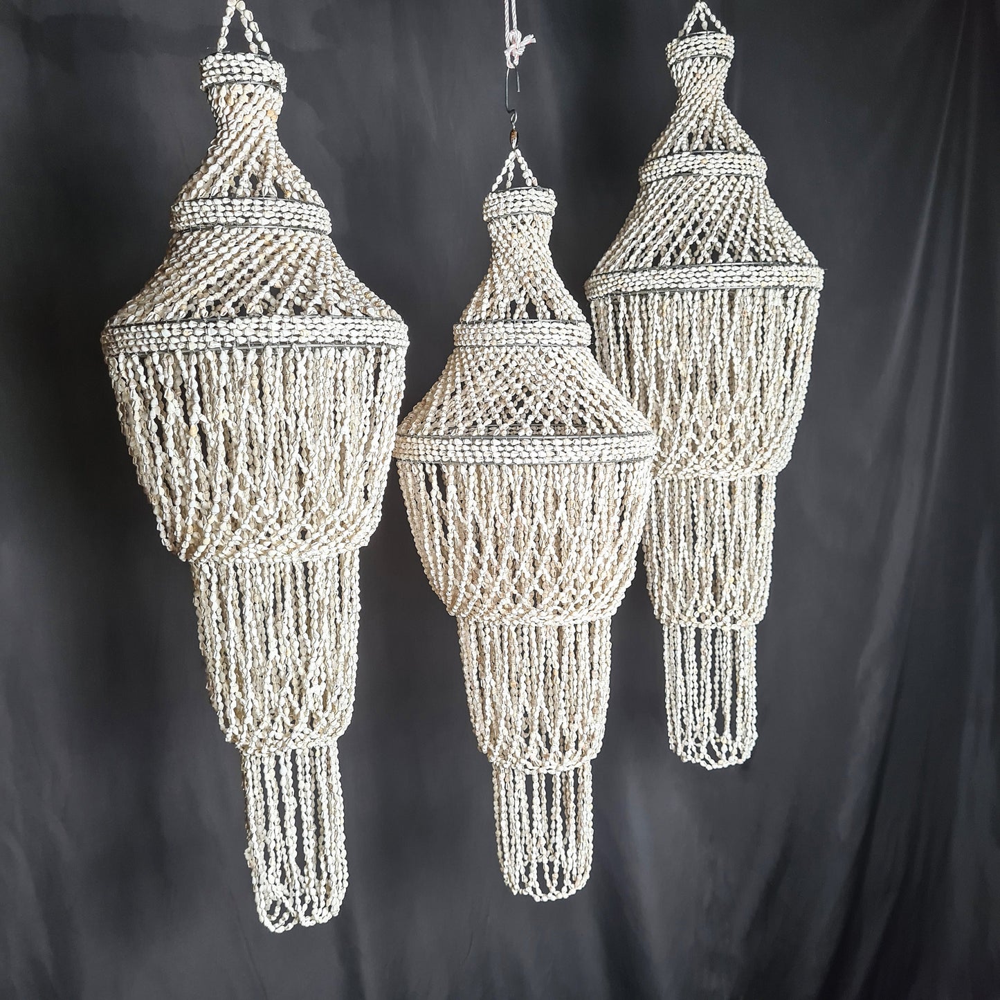 Shell lampshade susun 30x90cm sea shells chandelier white shell lamp shade boho bohemian pendant chandelier