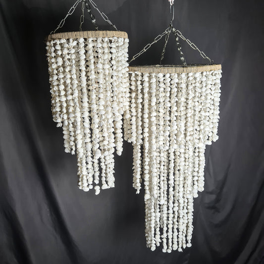 Shell lampshade pendant chandelier seashells lamp shade bohemian lamp boho designe shell decoration