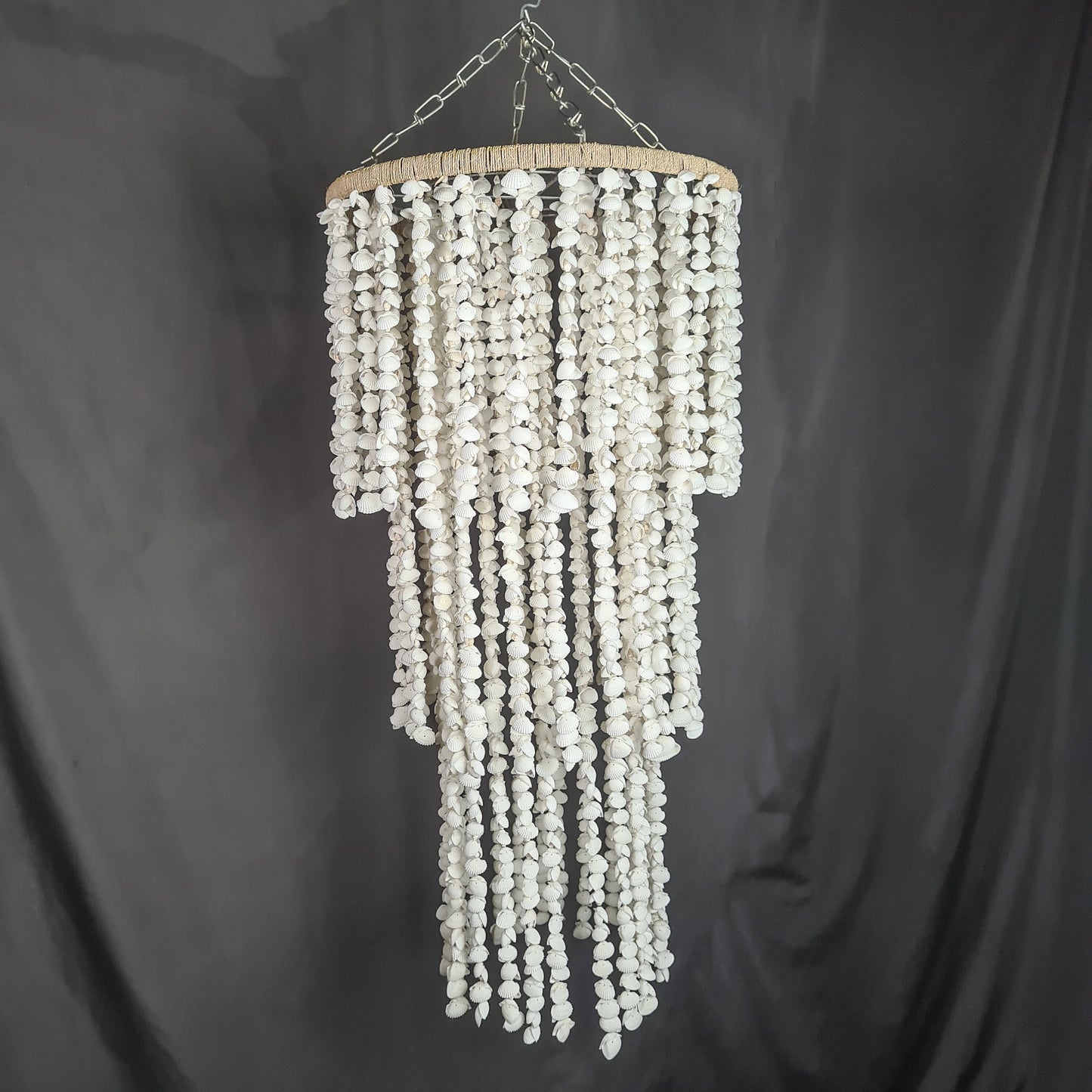Shell lampshade pendant chandelier seashells lamp shade bohemian lamp boho designe shell decoration