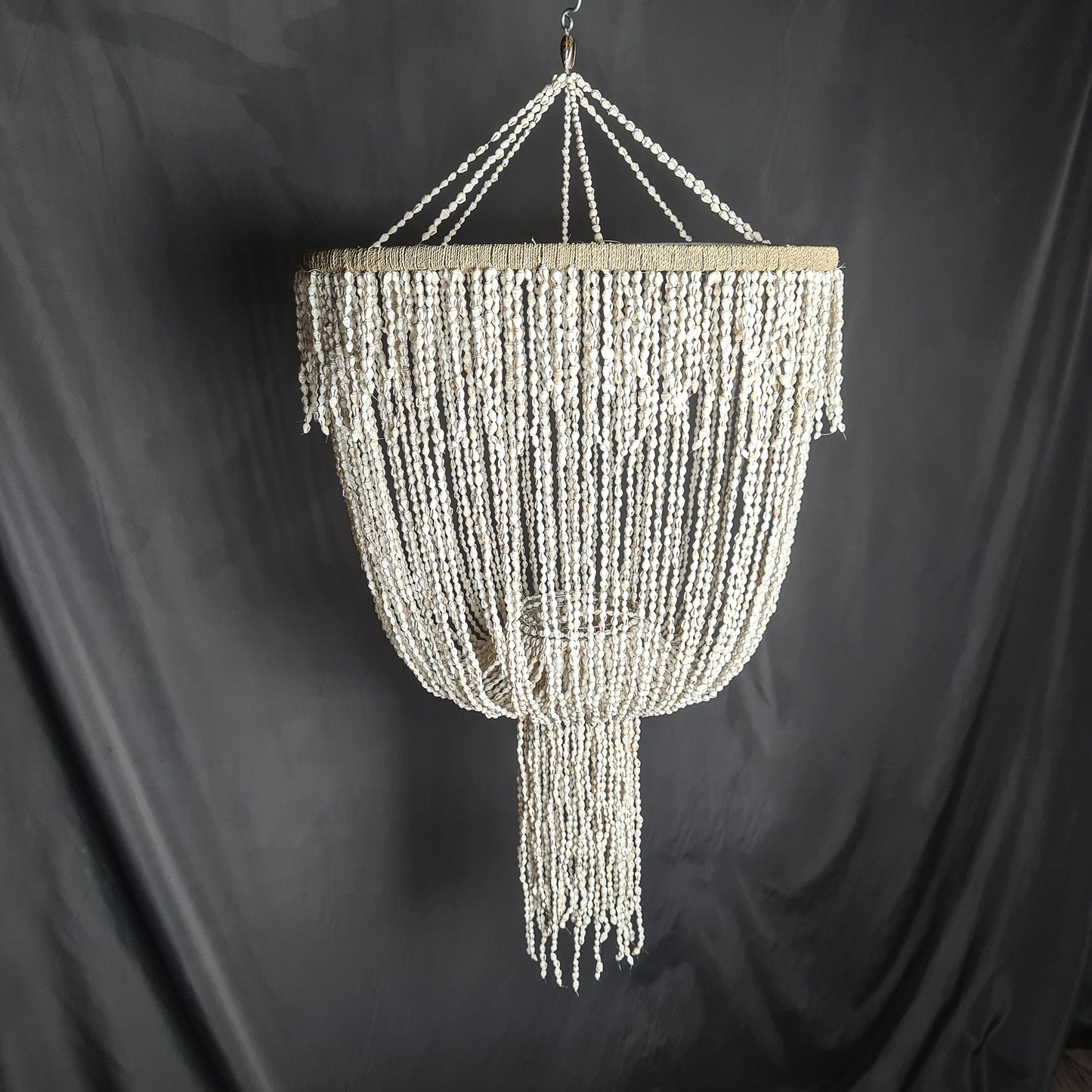 Shell lampshade pendant sea shells chandelier bohemian lamp shade white jellyfish boho lighting