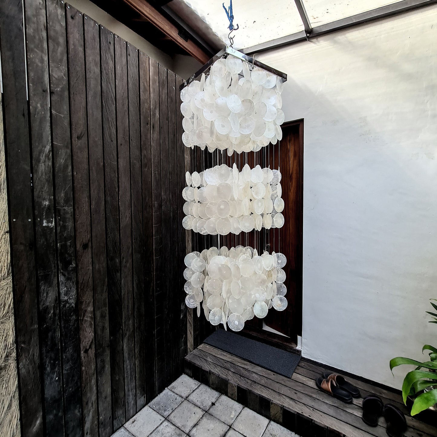 Sea shell chandelier minimal style, shell lampshade, singing chandelier, square lamp square chandelier pendant lampshade
