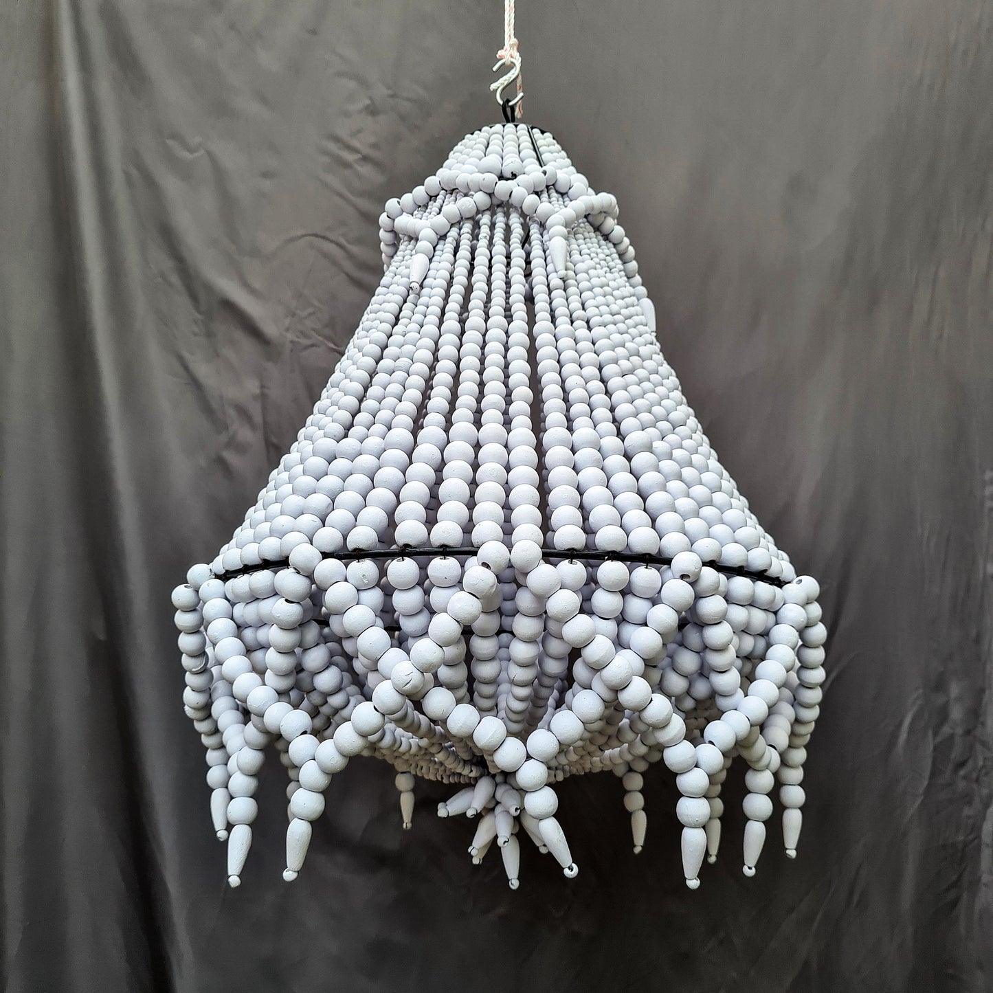 Wooden beads lampshade pendant beaded chandelier wooden lamp wood chandelier boho lamp restaurant lamp