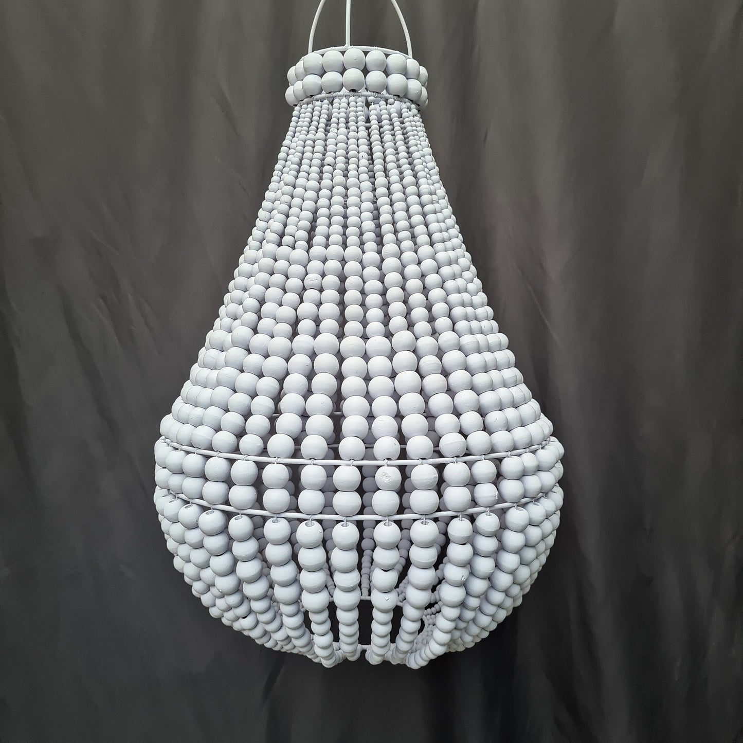 Beaded chandelier wooden lampshade beaded boho lamp bohemian style pendant lampshade wood beads decor