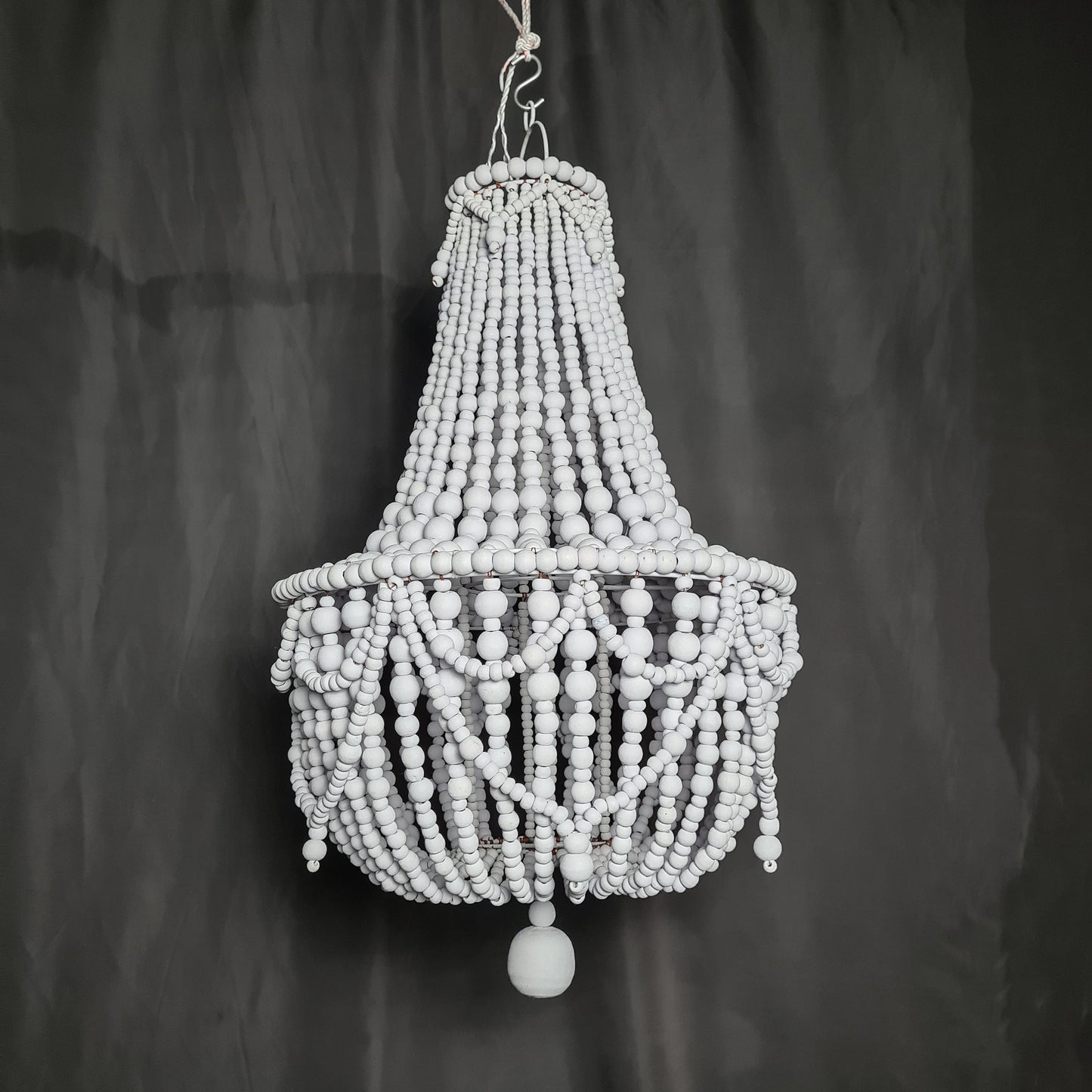 Beaded chandelier 40x60 wooden beads lampshade wood chandelier behemian lamp shade pendant lamp lighting