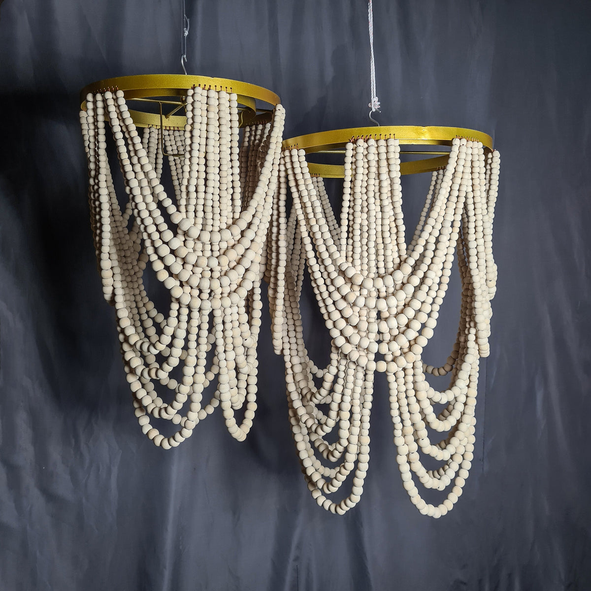 Beaded chandelier wooden lamp shade beads chandelier lampshade bohemian pendant lampshade wooden lamp