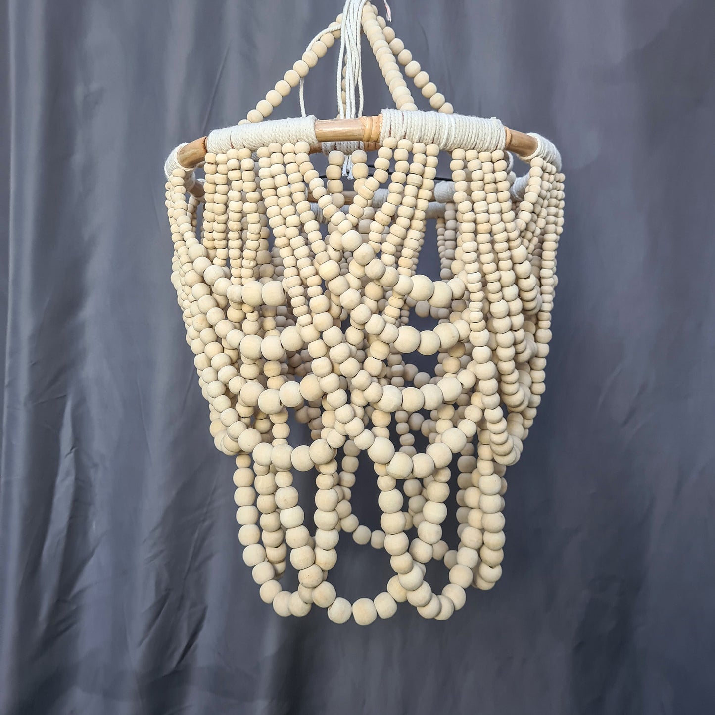 Wooden beaded chandelier beads lampshade pendant lamp bohemian lampshade wood beads lamp shade