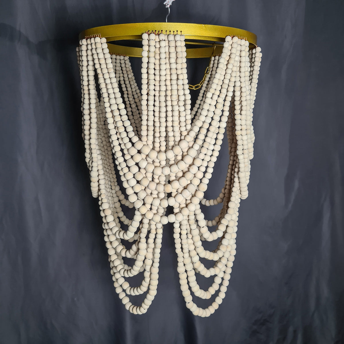 Beaded chandelier 50x80cm wooden pendant lampshade beads lamp shade bohemian lamp lighting
