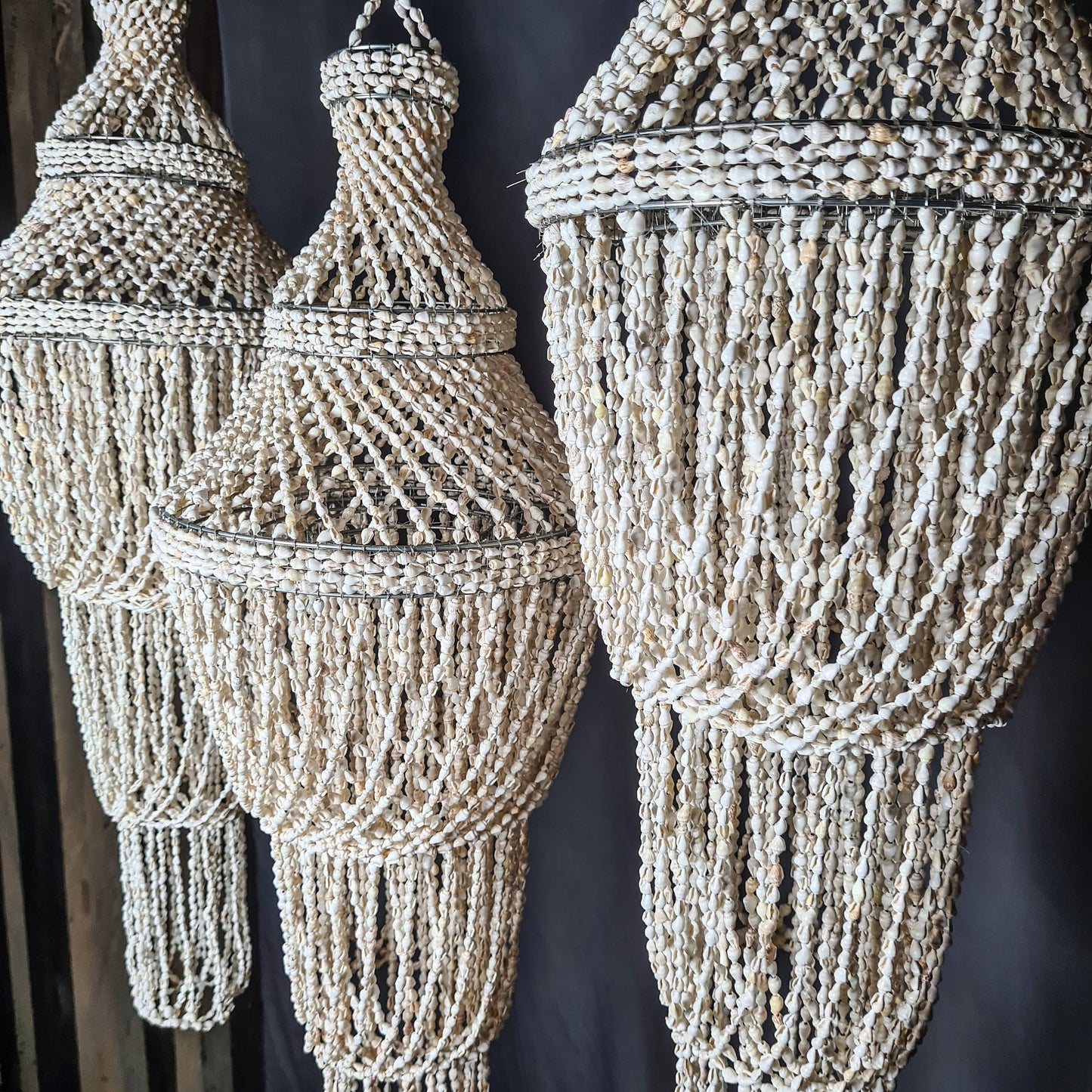 Shell lampshade susun 30x90cm sea shells chandelier white shell lamp shade boho bohemian pendant chandelier