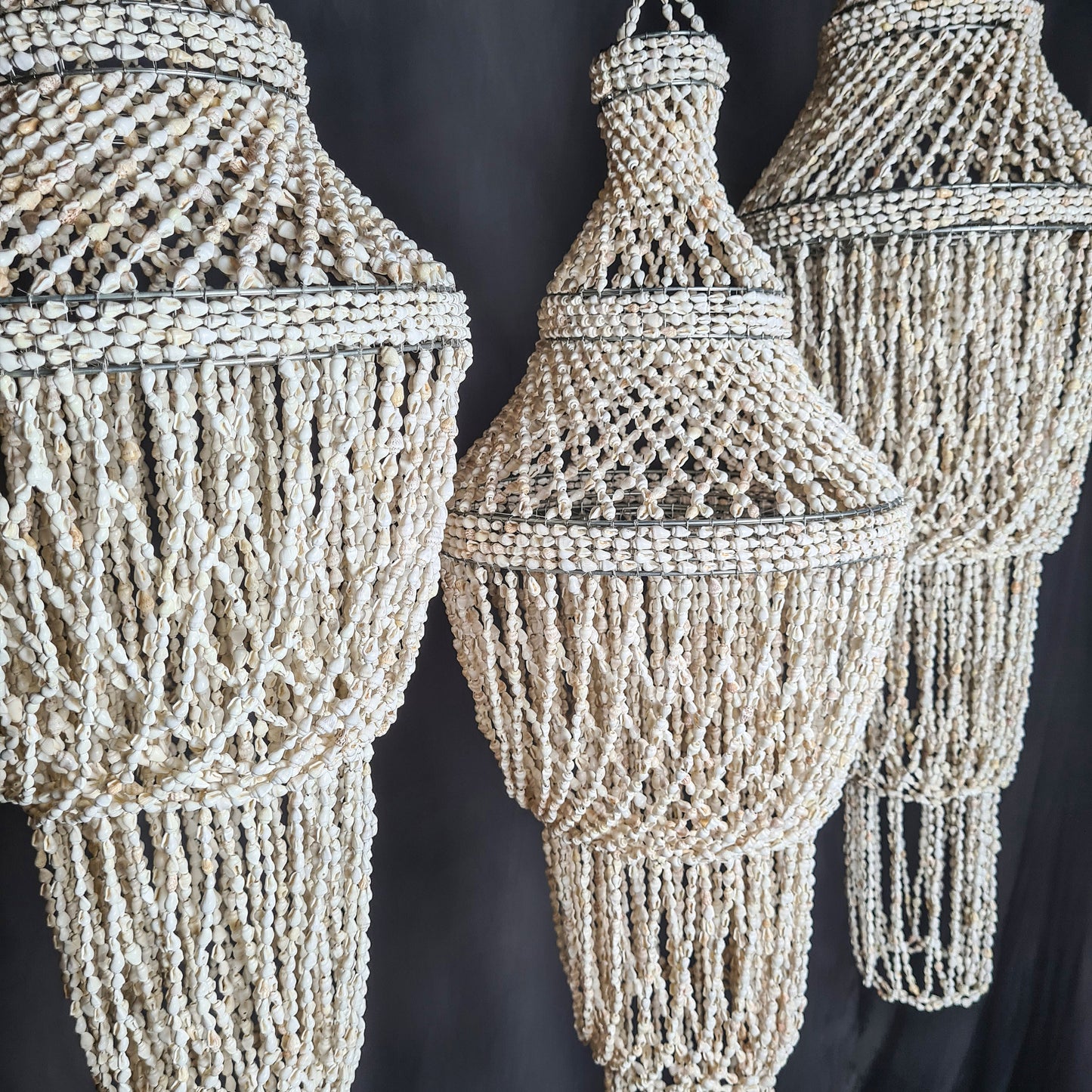 Shell lampshade susun 30x90cm sea shells chandelier white shell lamp shade boho bohemian pendant chandelier