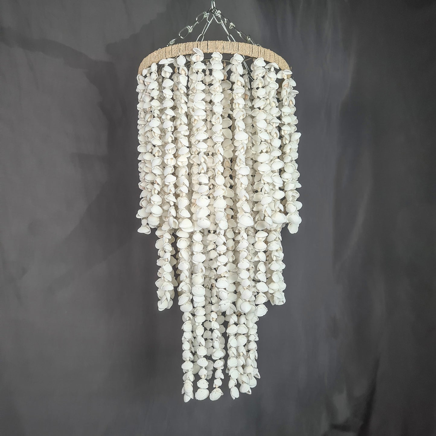 Shell lampshade pendant chandelier seashells lamp shade bohemian lamp boho designe shell decoration