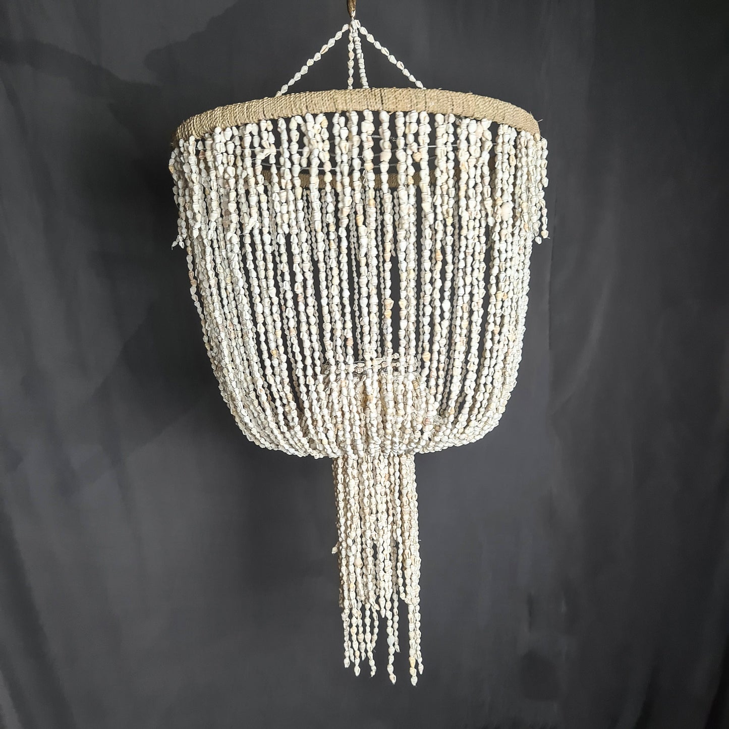 Shell lampshade pendant sea shells chandelier bohemian lamp shade white jellyfish boho lighting