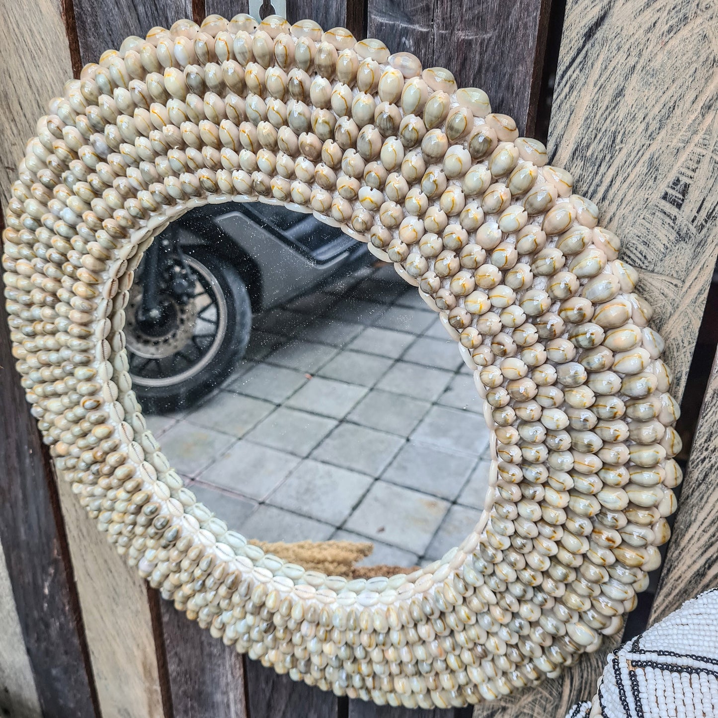 Shell mirror 47cm boho decoration made from sea shells bohemian mirror wall decor wall hangings shells decor