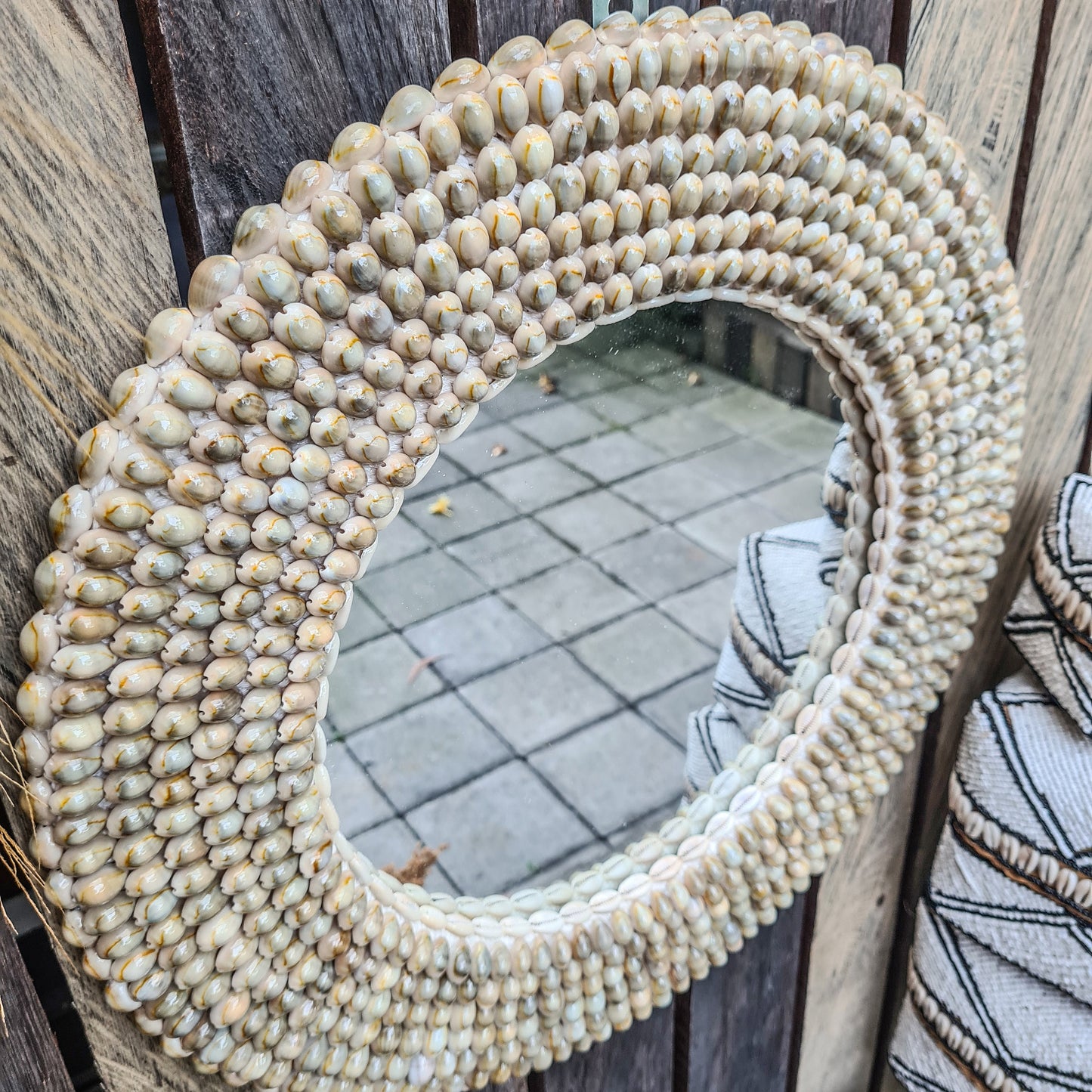 Shell mirror 47cm boho decoration made from sea shells bohemian mirror wall decor wall hangings shells decor