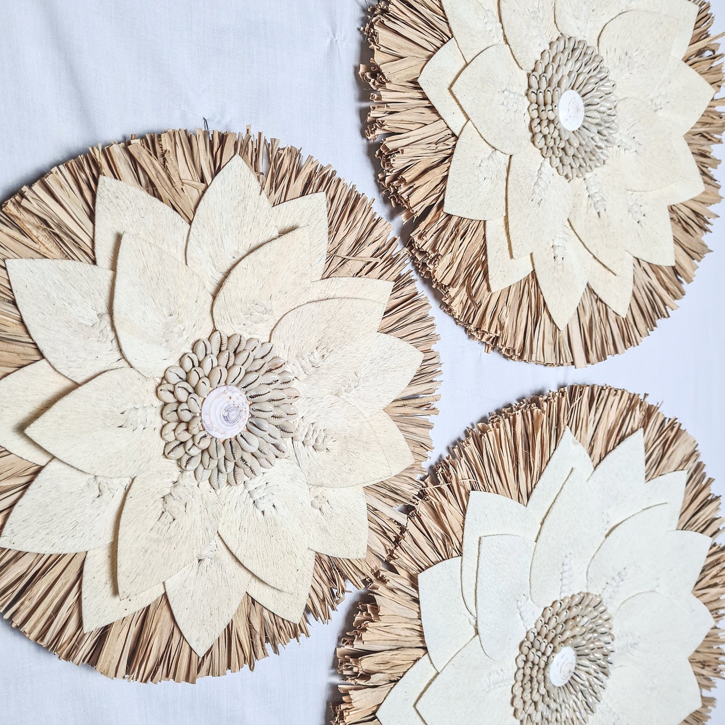 Wall decor 30 40 50cm juju hat rafia palm leaf macrame leaf shells wall hangings boho decor wall installation baskets