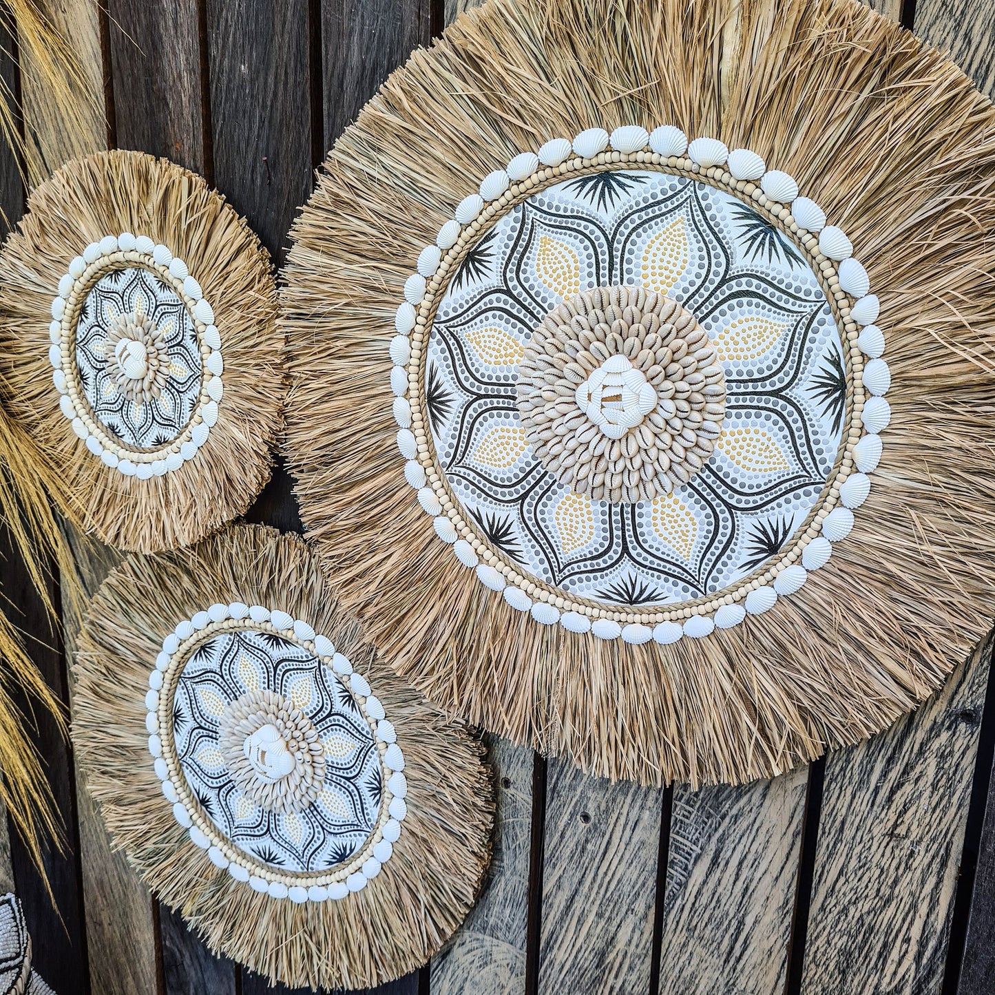 Wall juju 30 40 50cm yellow black rafia decor wall installation wall hangings baskets boho decor wall decoration