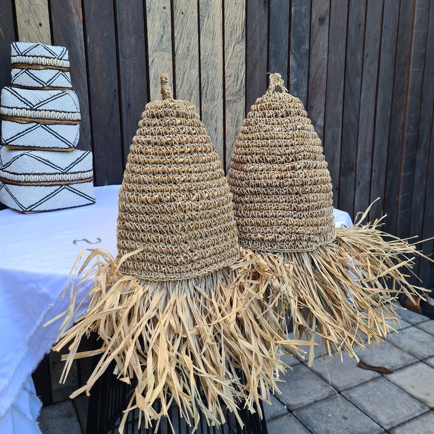 Wicker lampshade 20x25cm seagrass boho decor pendant lamp chandelier woven decor lighting eco decor bali style