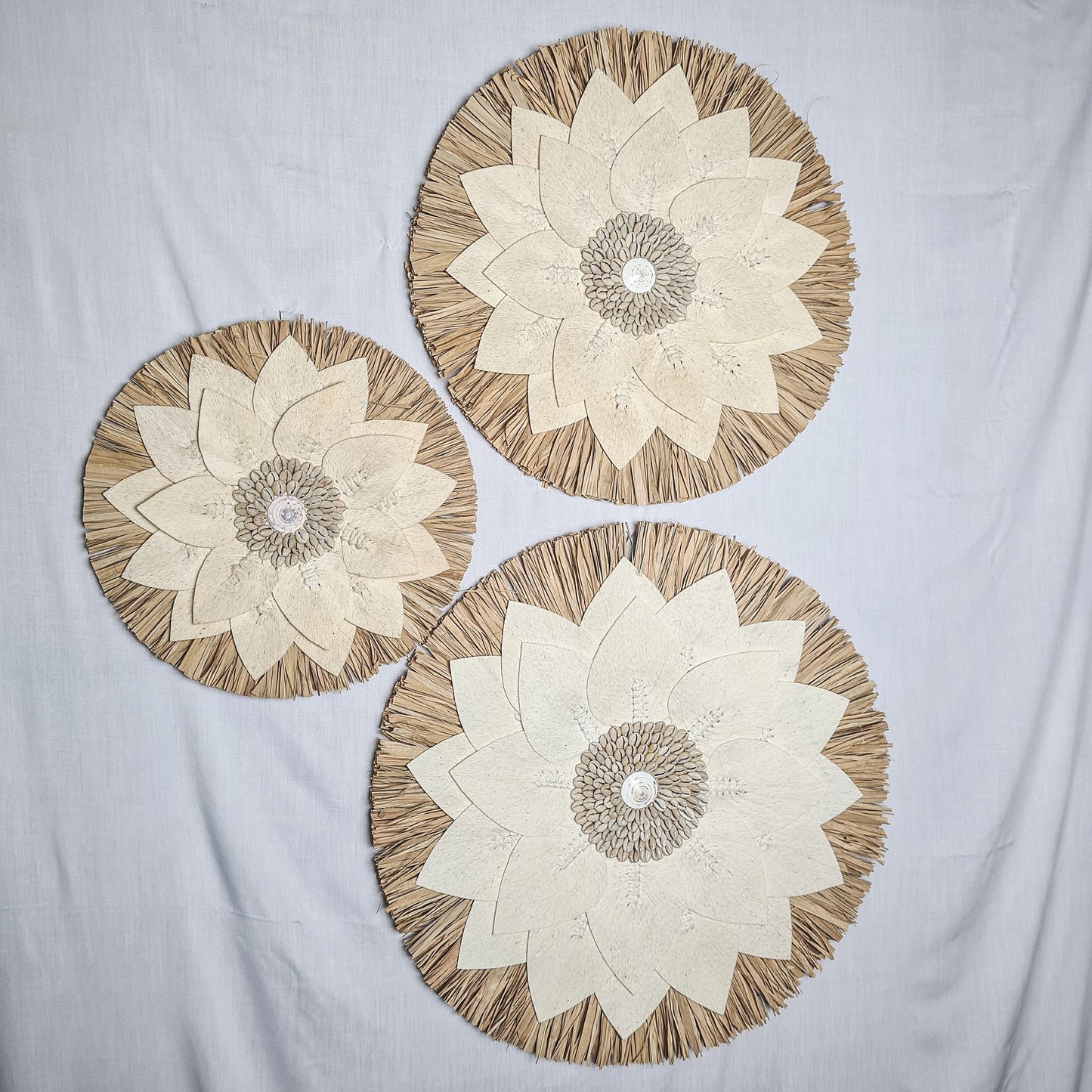 Wall decor 30 40 50cm juju hat rafia palm leaf macrame leaf shells wall hangings boho decor wall installation baskets
