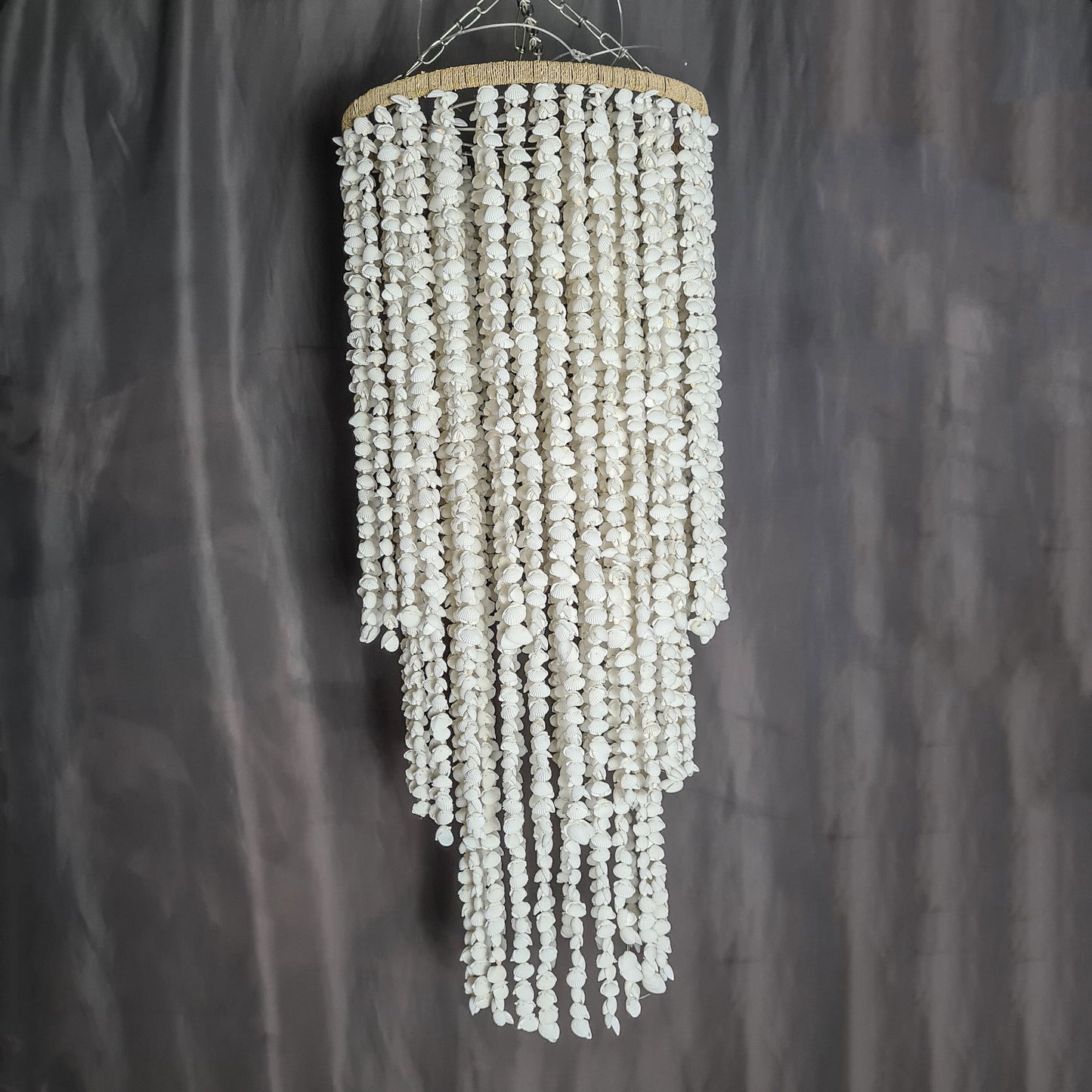 Shell lampshade pendant chandelier lamp boho decor seashells decoration lighting
