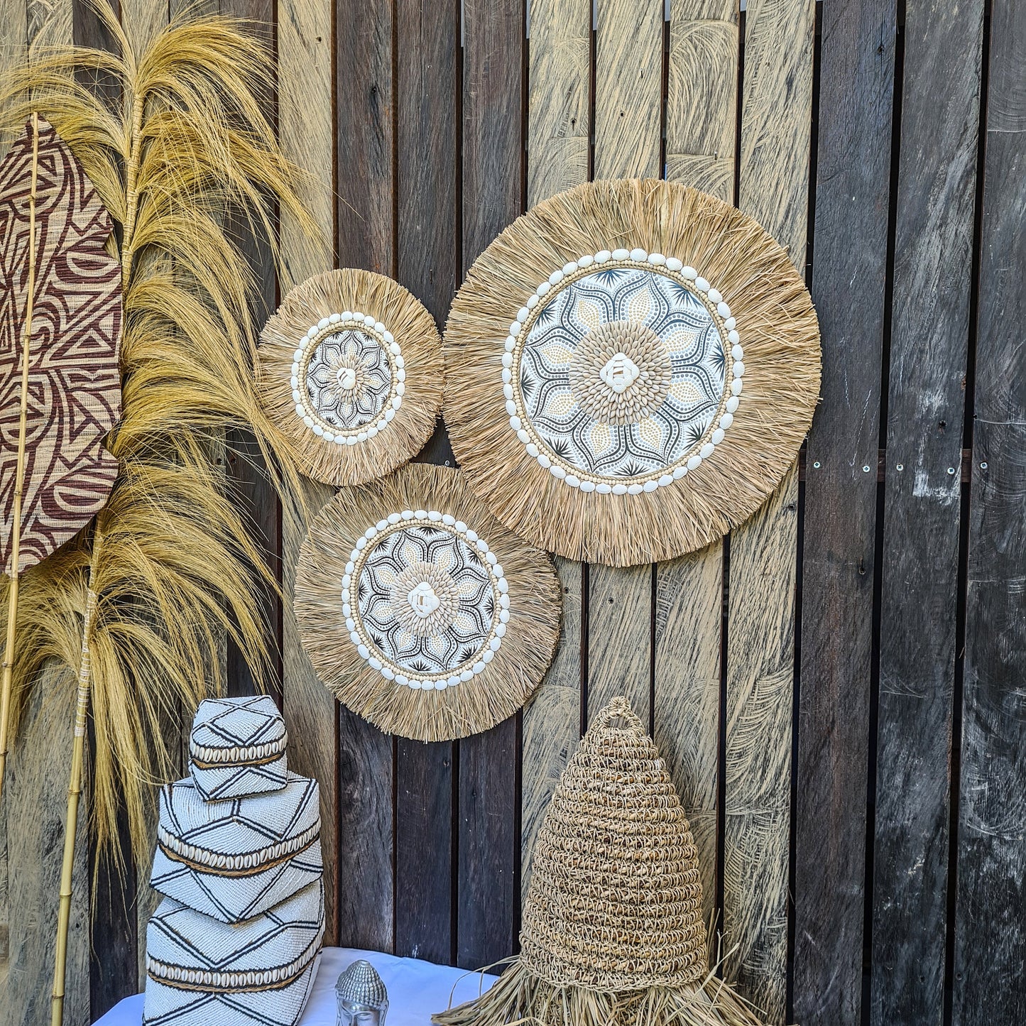 Wall juju 30 40 50cm yellow black rafia decor wall installation wall hangings baskets boho decor wall decoration