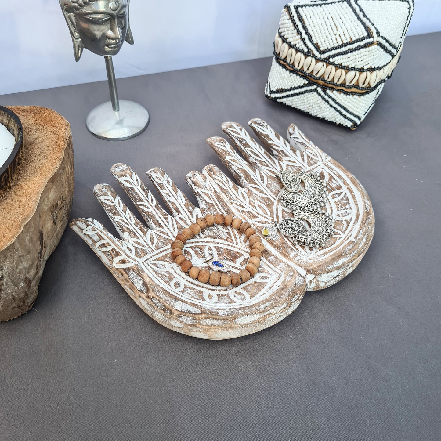 Soap dish or Jewelry holder made from wood hand made | jewelry holder dish place wood carving carved ring holder
