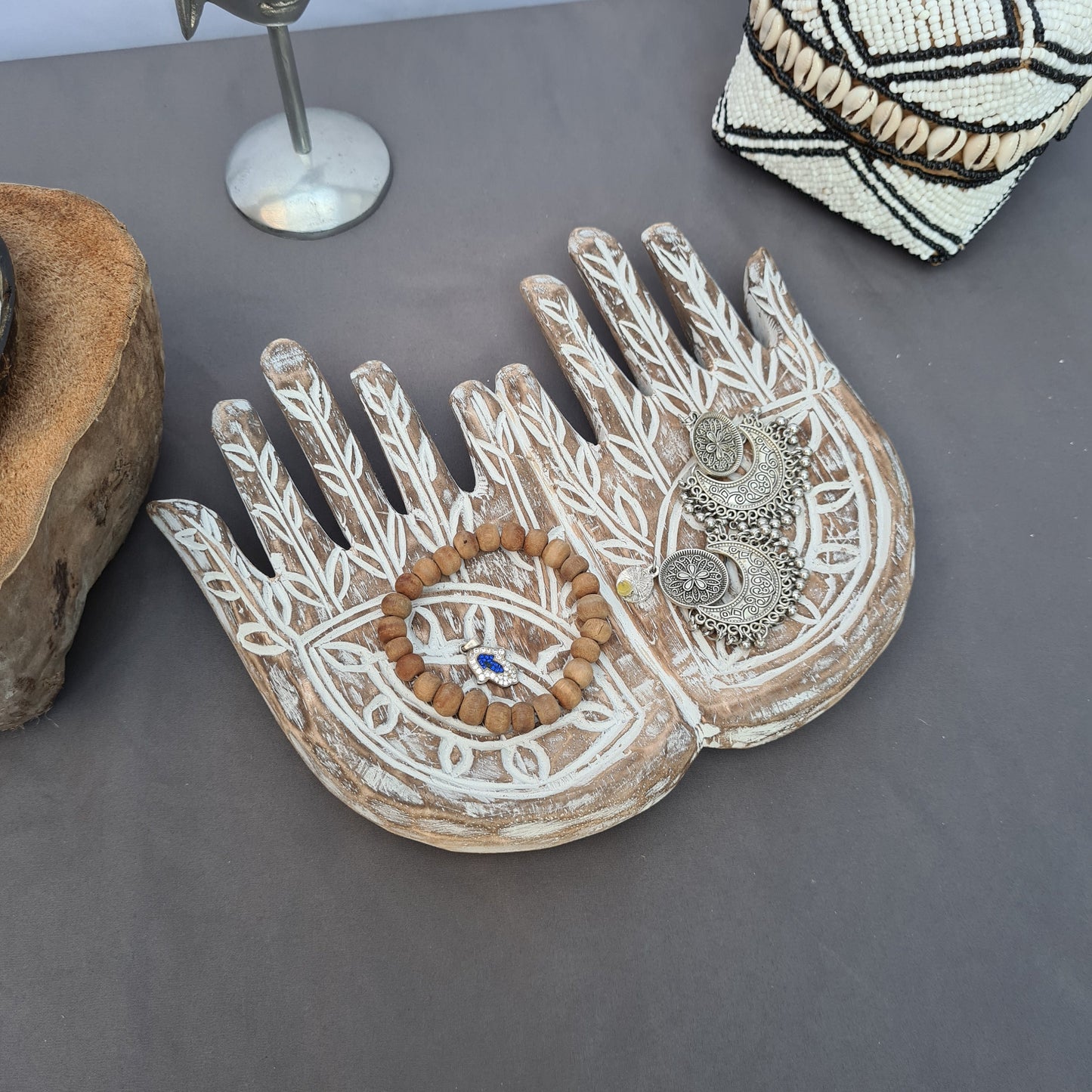 Soap dish or Jewelry holder or Ring holder dark wood hand made | jewelry dish place holder wood carving carved