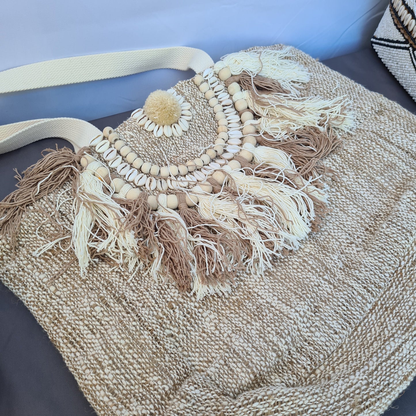 Summer linen beach bag wicker bali bag handbag shoulder bag hand basket woven bag purse case pouch satchel sac agel seagrass macrame