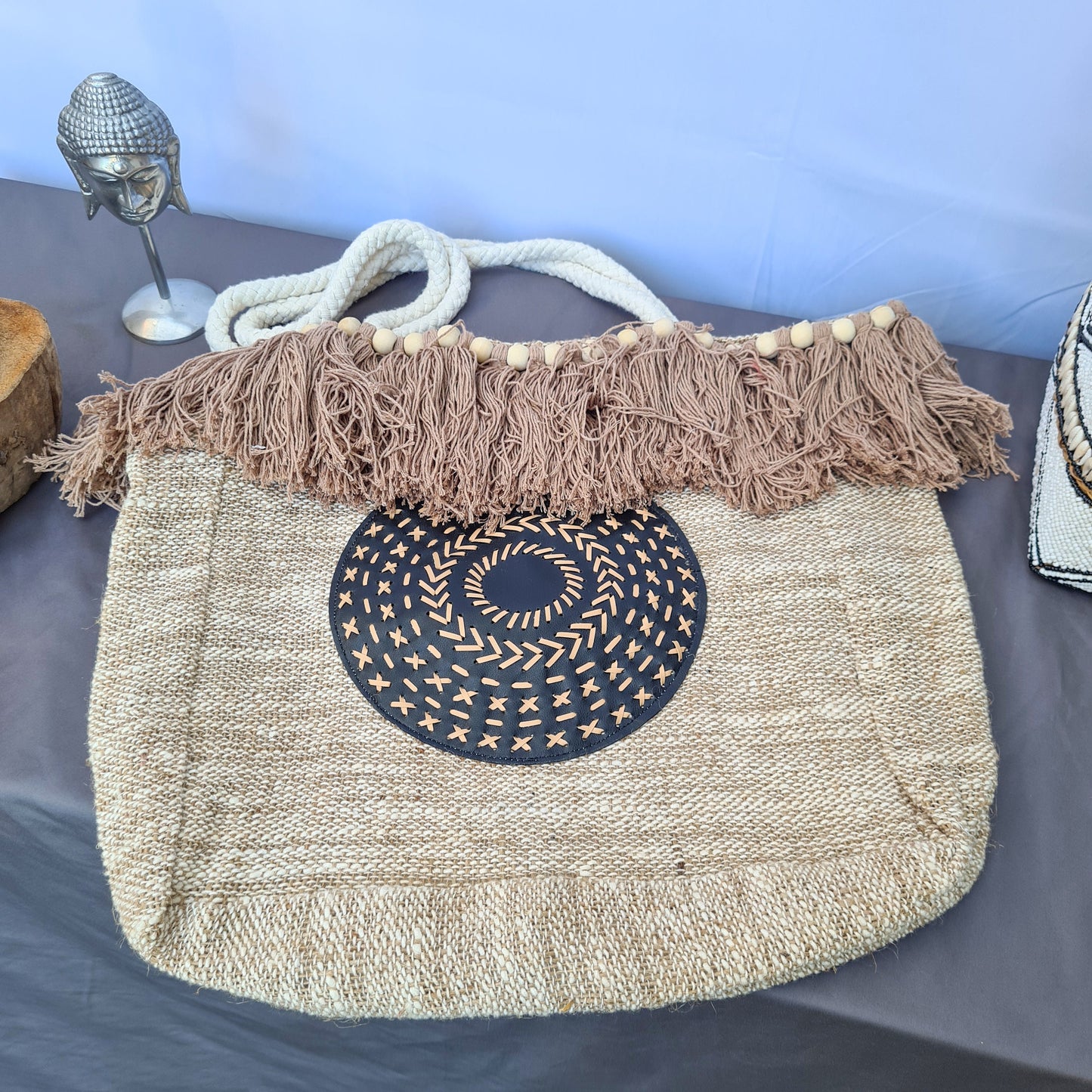 Linen wicker bag bali summer beach bag handbag shoulder bag hand basket woven bag purse case pouch satchel sac agel seagrass macrame