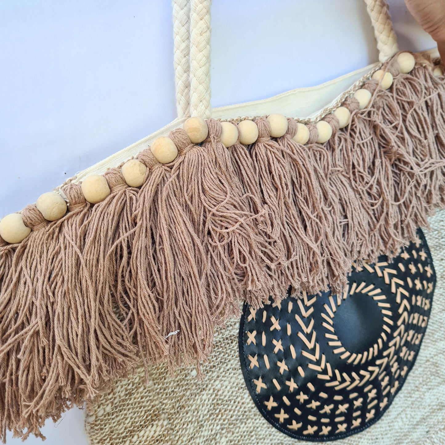 Linen wicker bag bali summer beach bag handbag shoulder bag hand basket woven bag purse case pouch satchel sac agel seagrass macrame