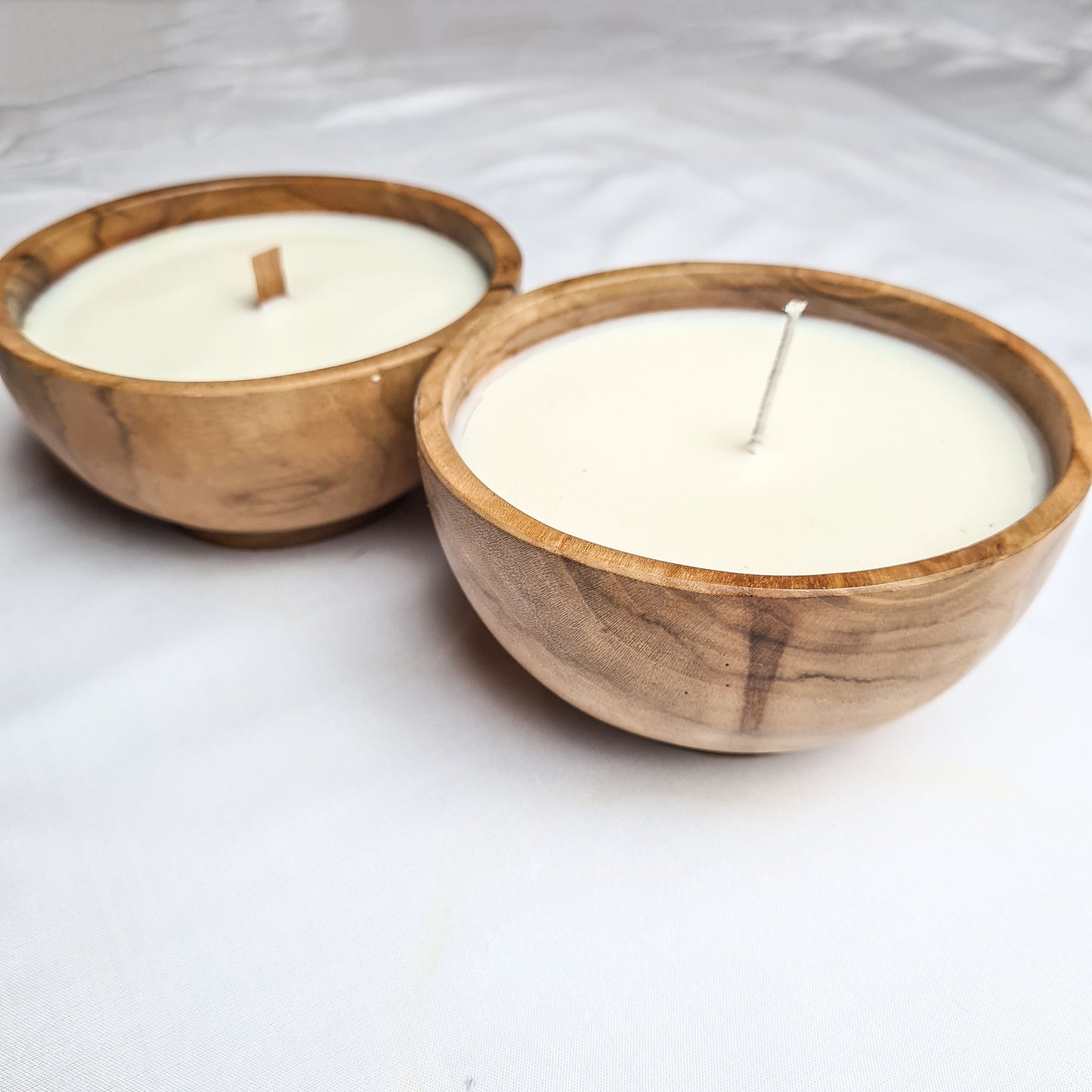 Teak wood Bowl 12cm eco candle aroma wax soy coconut palm organic aromatherapy candles hand made