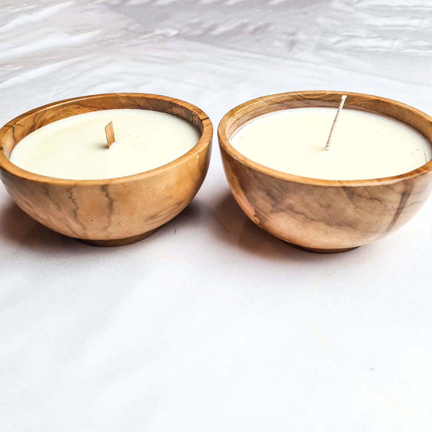 Teak wood Bowl 12cm eco candle aroma wax soy coconut palm organic aromatherapy candles hand made