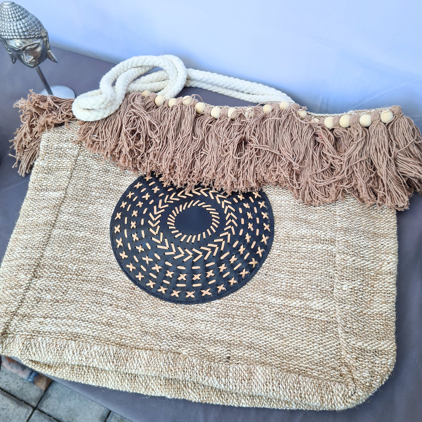 Linen wicker bag bali summer beach bag handbag shoulder bag hand basket woven bag purse case pouch satchel sac agel seagrass macrame